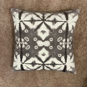 Gray and white pillow